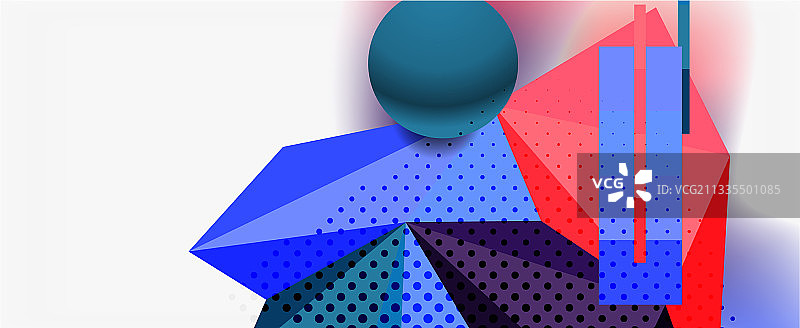 新潮的3d几何构图设计模板图片素材