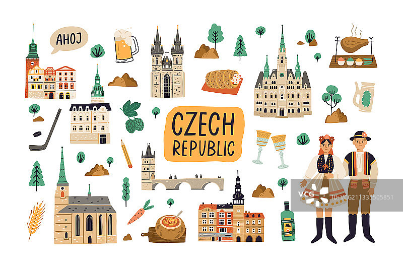 地标建筑美食饮品合集图片素材