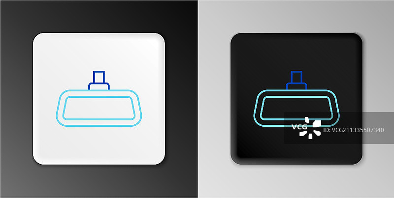 灰色背景上的汽车后视镜线条图标图片素材