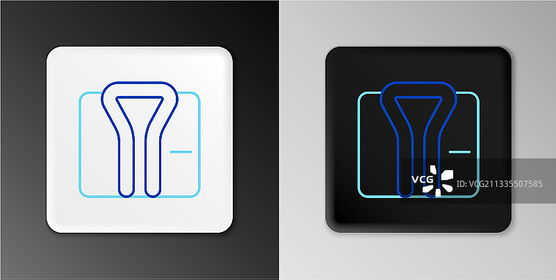 灰色背景上的浴袍线性图标图片素材