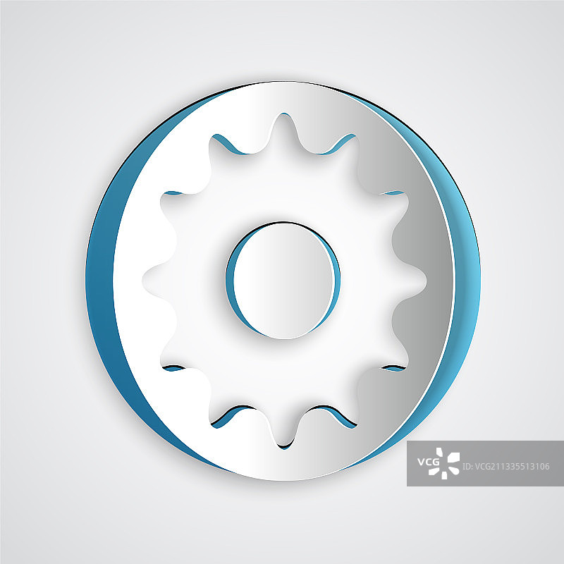 灰色背景上的剪纸风格脉轮图标图片素材