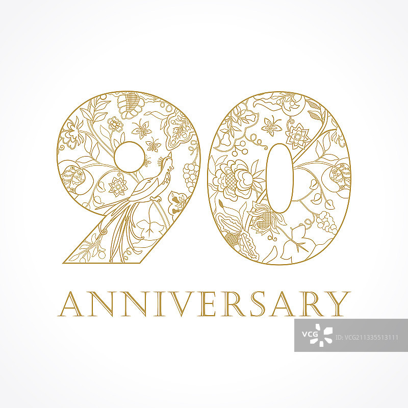 90周年复古标志图片素材