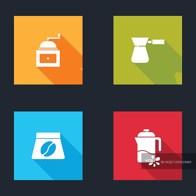 手动咖啡研磨机咖啡土耳其袋豆套装图片素材