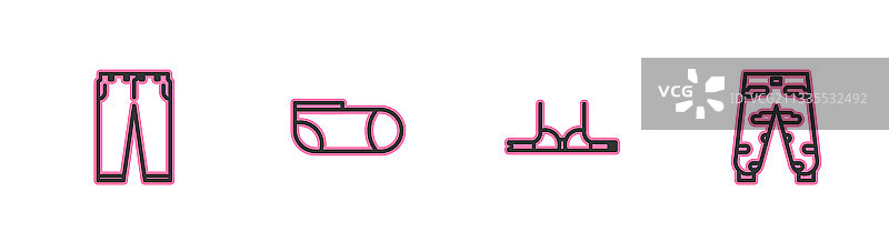 裤子、胸罩、运动袜和迷彩图案图片素材