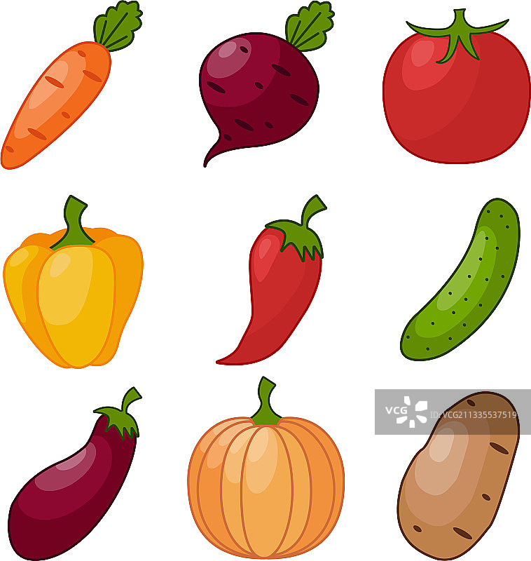 蔬菜组合（已隔离）图片素材