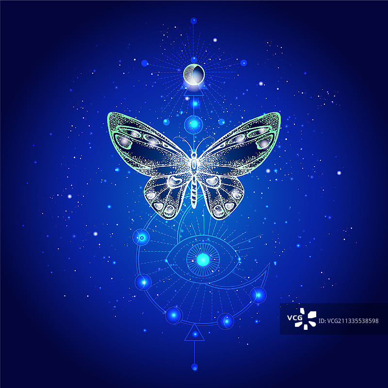 蝴蝶与神圣的象征图片素材