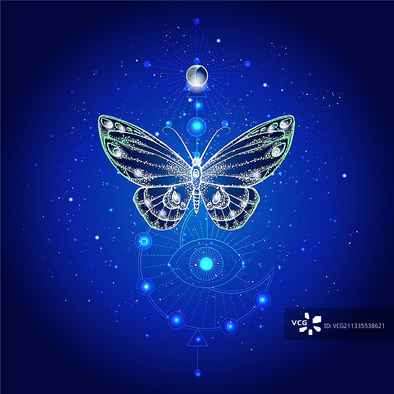 蝴蝶与神圣的象征图片素材