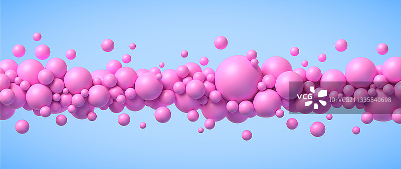 粉色气泡抽象构图图片素材