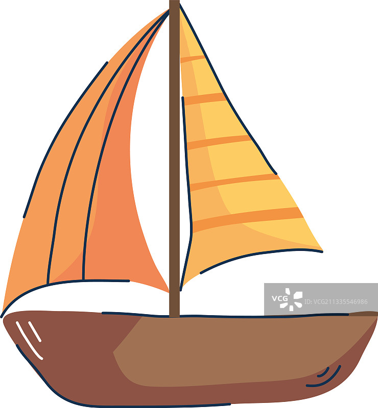 帆船图标图片素材
