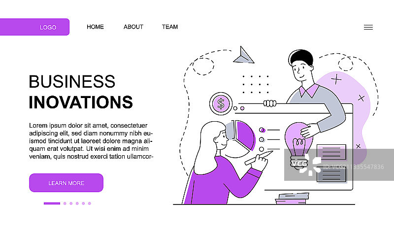 男人和女人从事商业活动图片素材