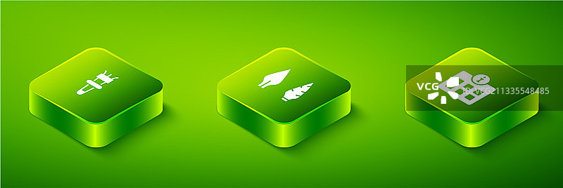 2.5D石器时代箭头信息套装图片素材