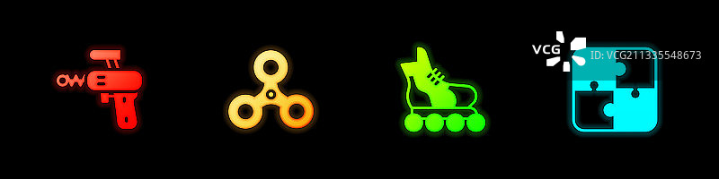 射线枪指尖陀螺溜冰鞋合集图片素材