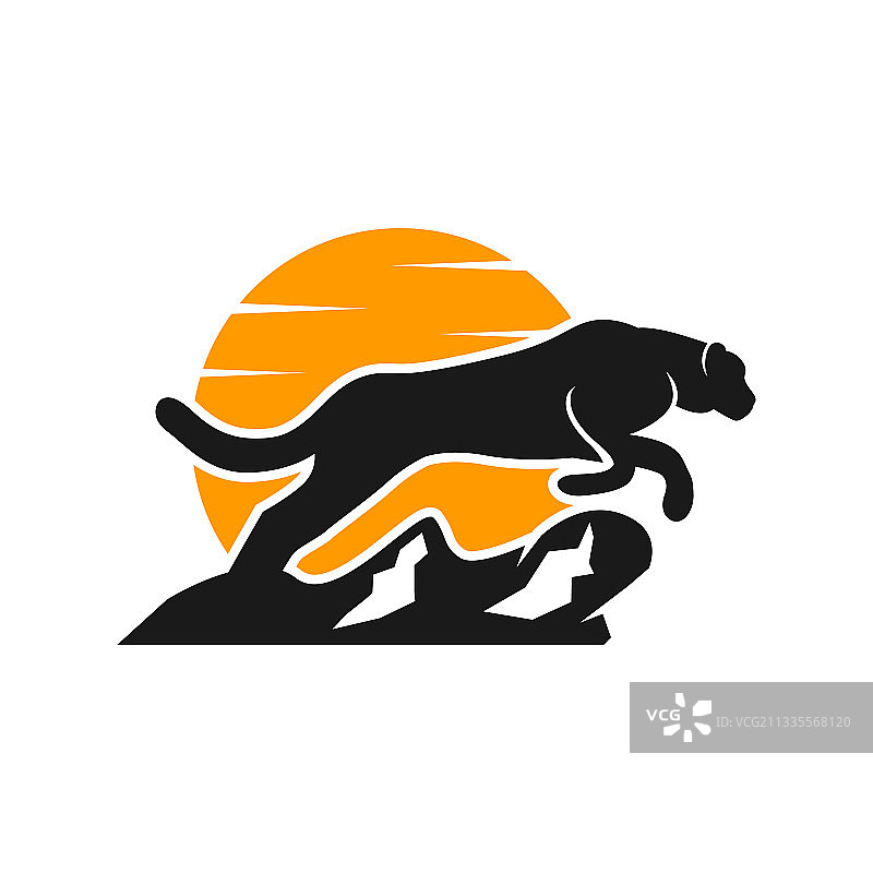 猎豹动物标志图片素材