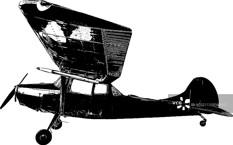 复古军用侦察机图片素材