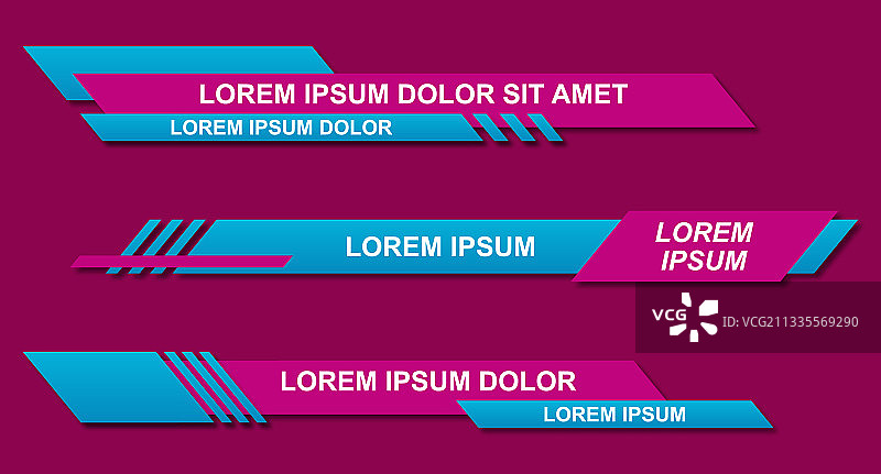 现代几何风格的底部横幅模板图片素材
