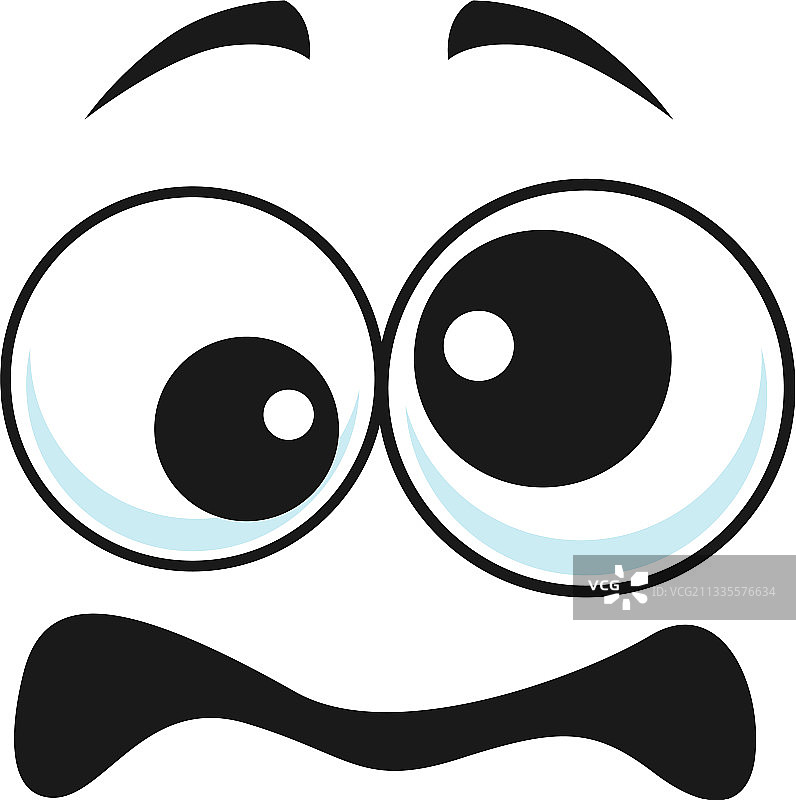 困惑的面部表情符号卡通脸图片素材