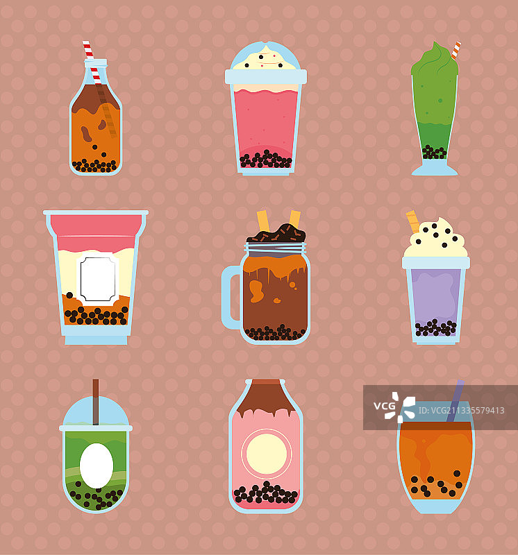 波霸奶茶套餐图片素材