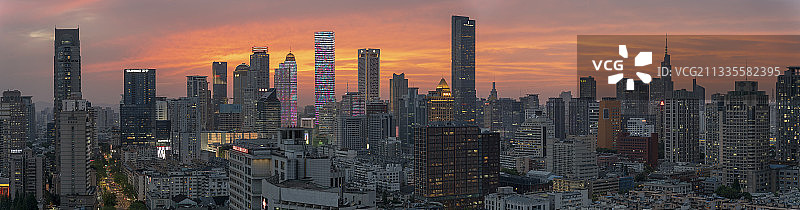 新街口夕图片素材