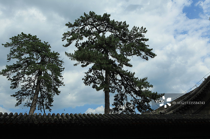 中国河北承德避暑山庄、烟雨楼、承德市图片素材