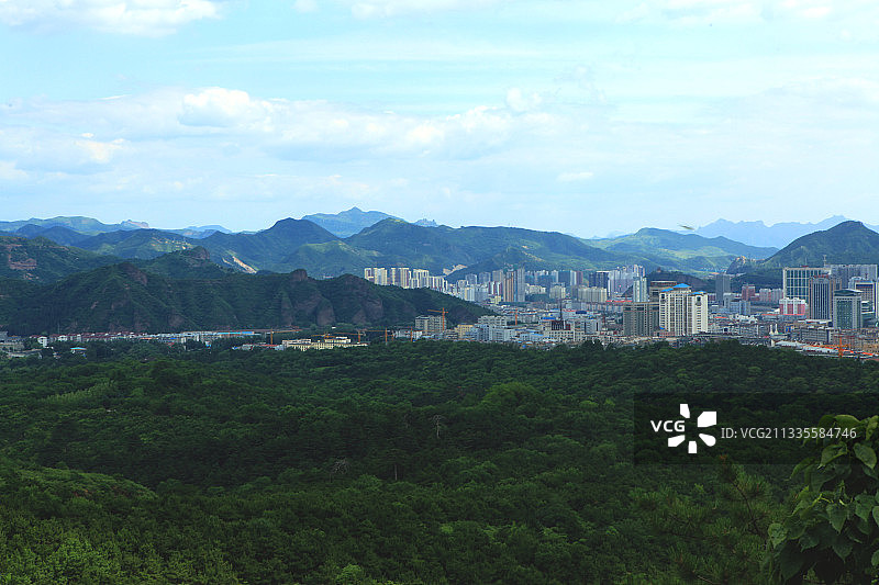 中国河北承德避暑山庄、烟雨楼、承德市图片素材