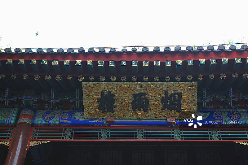 中国河北承德避暑山庄、烟雨楼、承德市图片素材