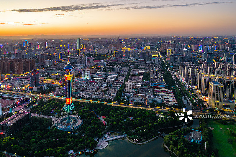 石家庄市电视塔图片素材