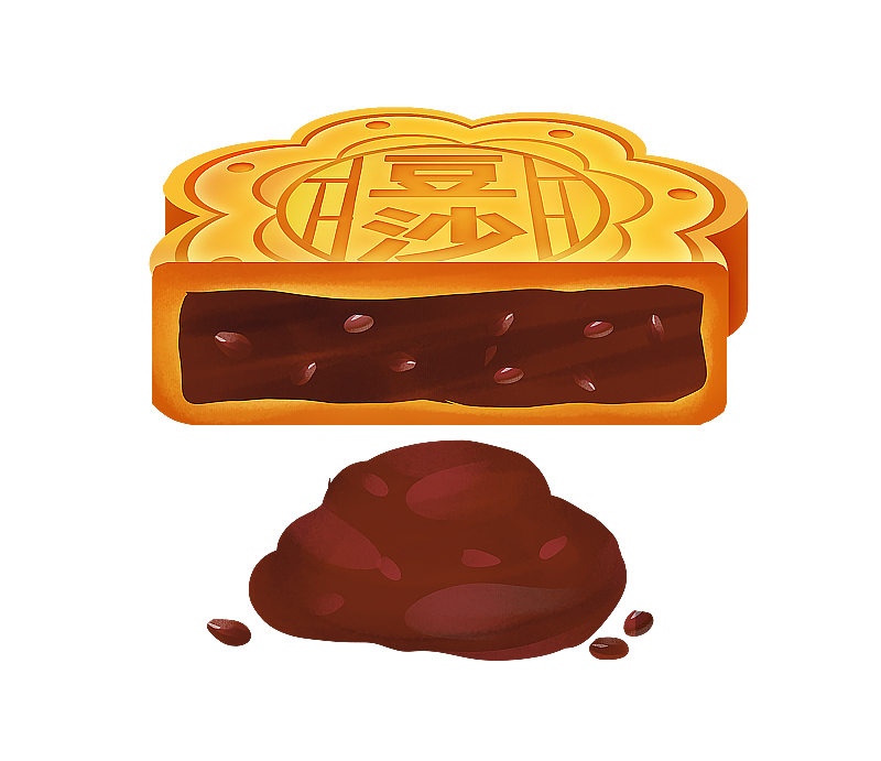 中秋节豆沙月饼图片素材