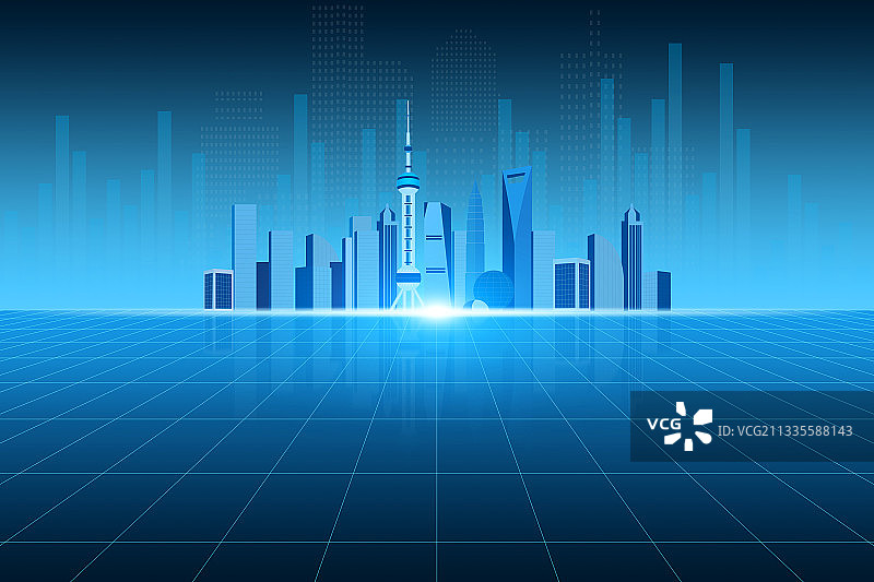 上海天际线城市建筑图片素材