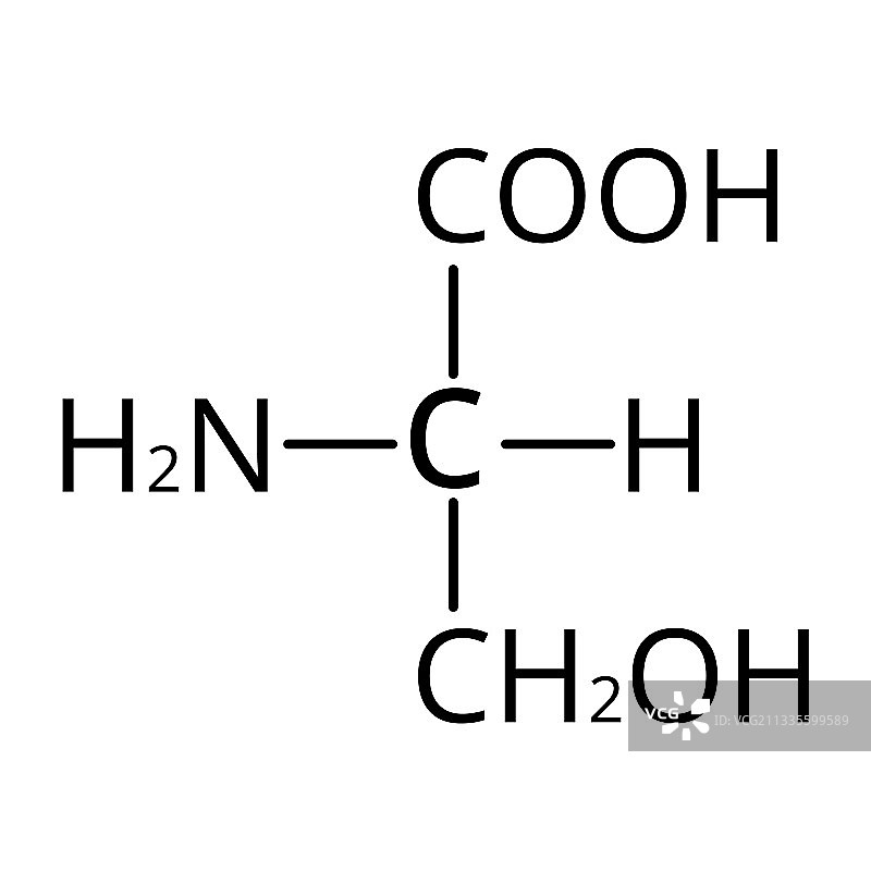 丝氨酸氨基酸化学分子式图片素材