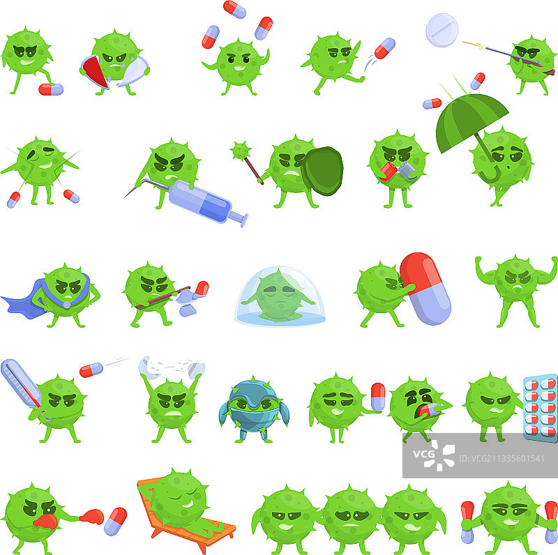 抗生素耐药性卡通图标图片素材