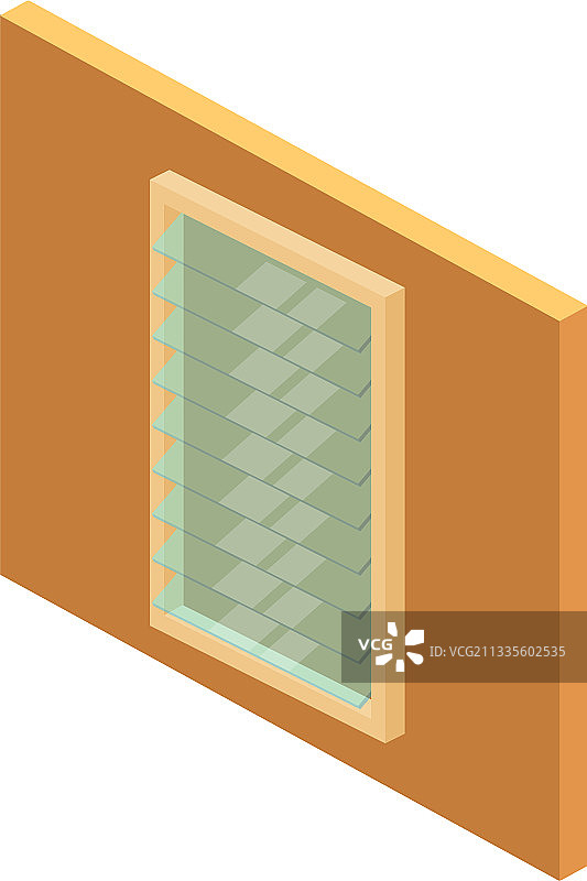 窗户百叶窗图标2.5D风格图片素材
