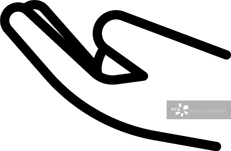 手势手指图标轮廓样式图片素材