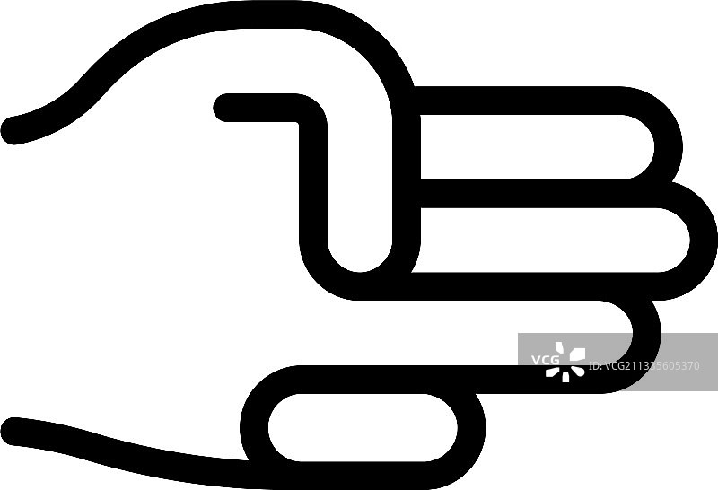 手势展开图标轮廓样式图片素材