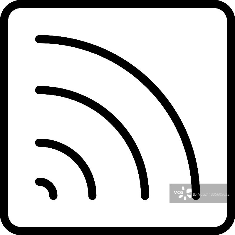 无线网络接口图标轮廓样式图片素材