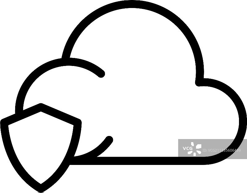 数字云界面图标轮廓样式图片素材