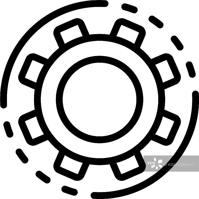 齿轮套件界面图标轮廓样式图片素材
