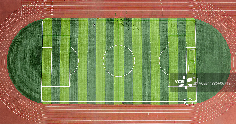 足球场高空垂直视角图片素材