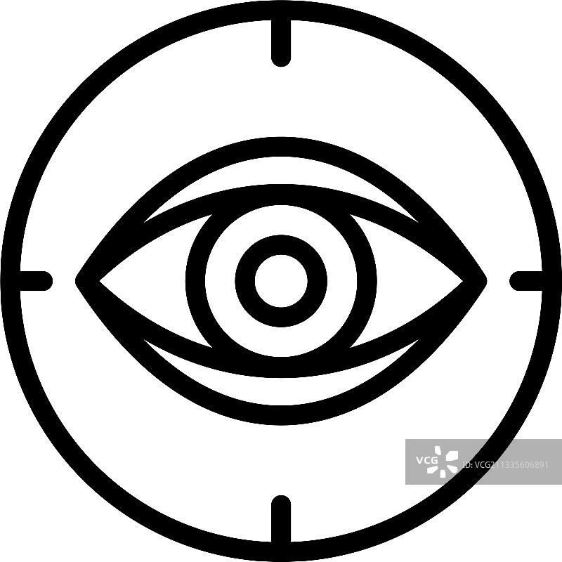 眼睛屈光度计图标轮廓样式图片素材