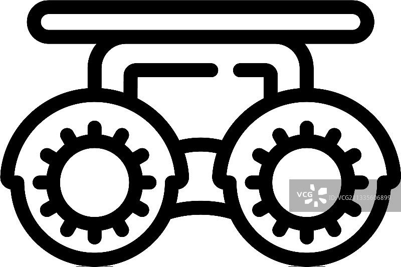 儿童屈光度计轮廓图标图片素材