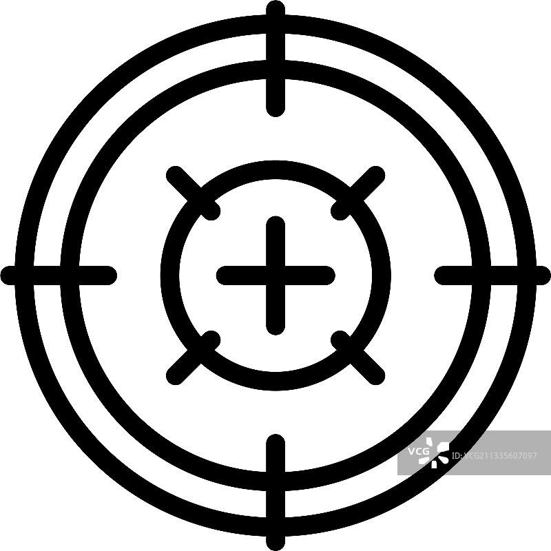 瞄准镜图标轮廓样式图片素材