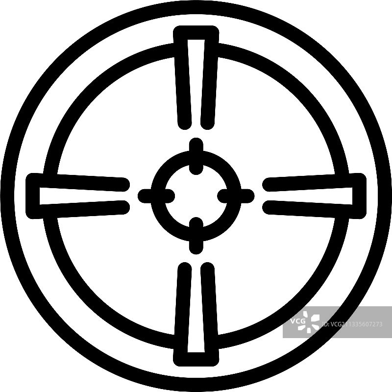 十字线瞄准图标轮廓样式图片素材