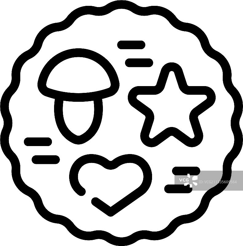 曲奇饼模具轮廓图标图片素材