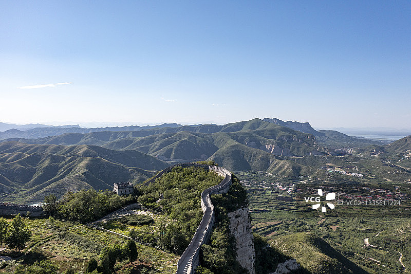 河北省，石家庄市，抱犊寨风景区，航拍画面图片素材