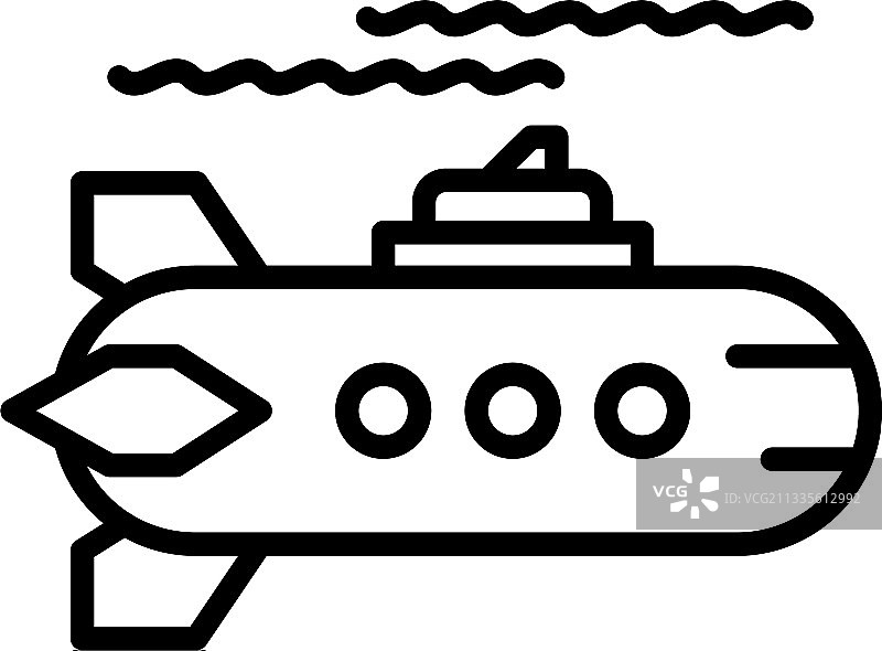 潜艇轮廓图标图片素材