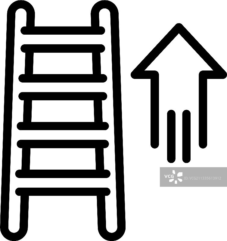 职业提升阶梯图标轮廓样式图片素材