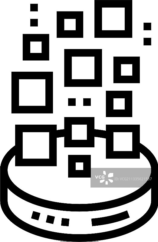 数字处理线图标存储图片素材