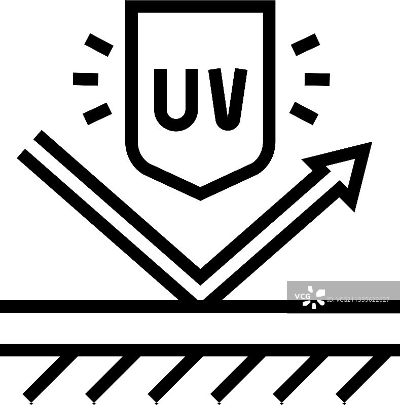 紫外线防护层线条图标图片素材