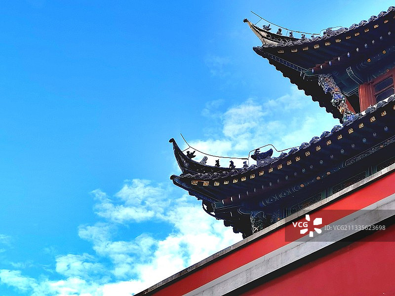 南京鼓楼蓝天白云图片素材