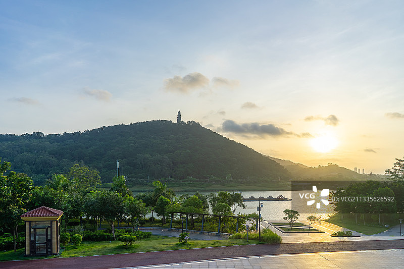 青秀山的早晨图片素材