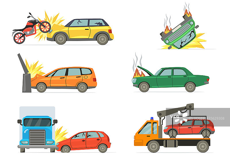 汽车碰撞合集图片素材